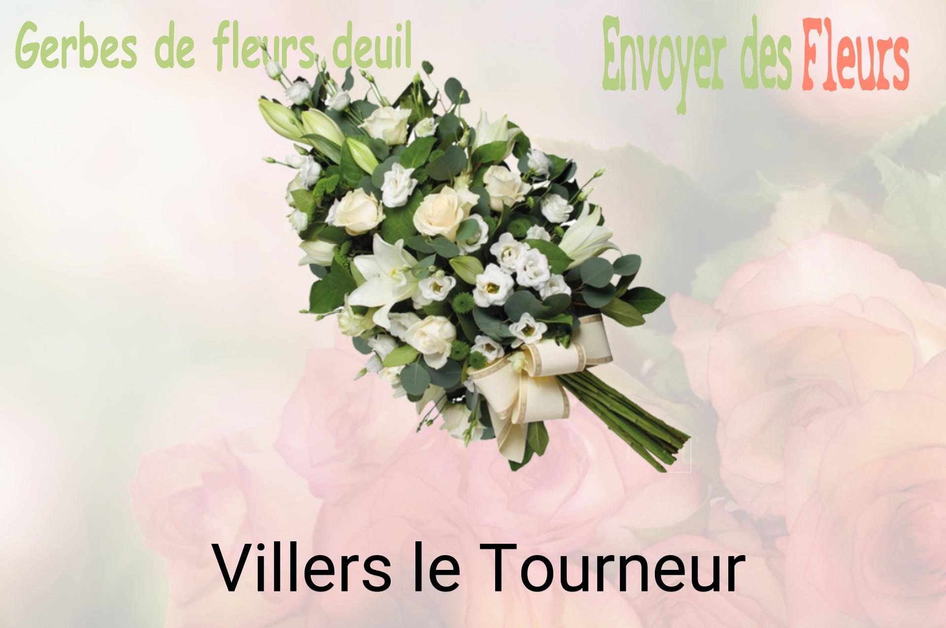 Gerbe de fleurs de deuil livrée à Villers-le-Tourneur